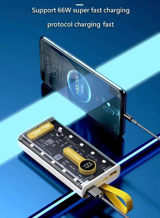 Silipu 8000mAh Transparent Dual 2.1A USB Power Bank