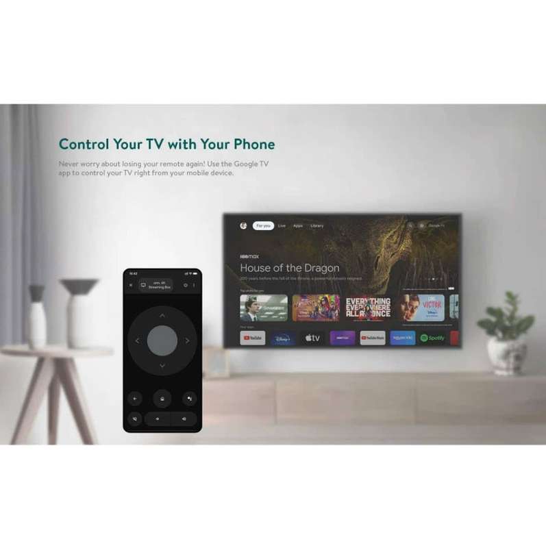 2024 Onn 4K PRO Google 12 Tv OS & Netflix Certified TV Box, All Apps Compatible Plug & Play 3GB Ram