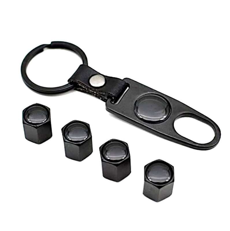 4PC-Set SPARCO Car Tyre TIRE Valve Cap Air Cap Car Tyre Valve Stem Cap Air Covers with Keychain