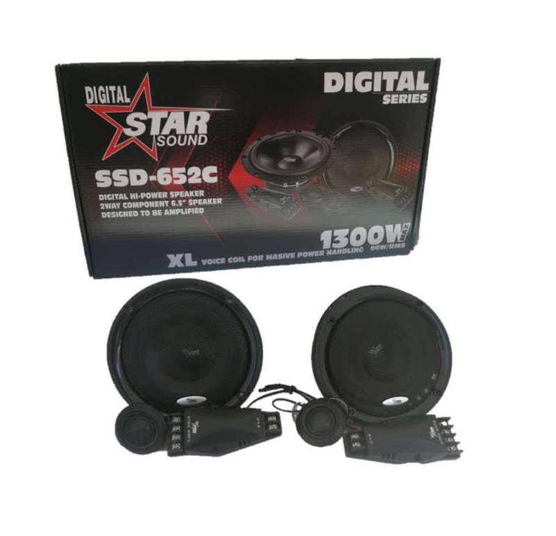 Starsound SSD-652C 2-way component 6.5 1300w speakers