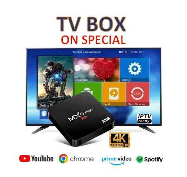64GB PLUG AND PLAY  2GB Ram MXQ Tv Box 4K