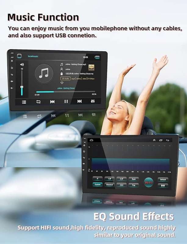 9 Inch Soak Car Stereo with Wireless Carplay Android Auto Touch Screen