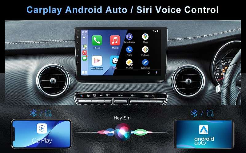 9 Inch Soak Car Stereo with Wireless Carplay Android Auto Touch Screen