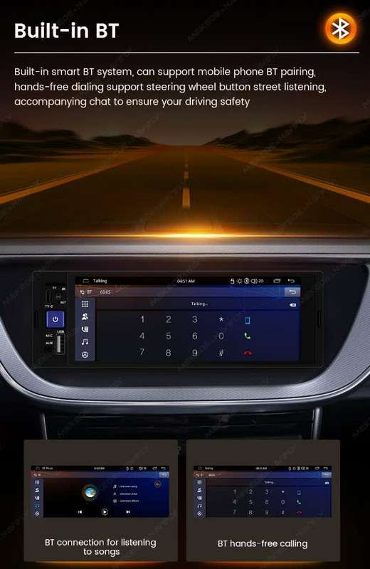 NavFly 5.8 inch FHD Single din MP5 Radio Touch screen 50wx4