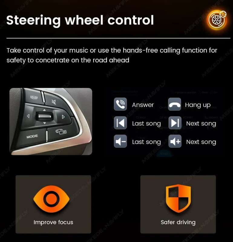NavFly 5.8 inch FHD Single din MP5 Radio Touch screen 50wx4