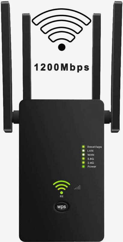 FIBER and 5G 1200MBPS Wifi Dual Band Repeater, Signal Booster, AP Mode for Whole Home Andowl