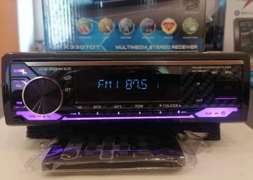 High Output ICE POWER Carbon Fiber Single Din Multimedia Head Unit
