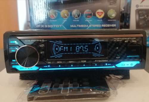 High Output ICE POWER Carbon Fiber Single Din Multimedia Head Unit