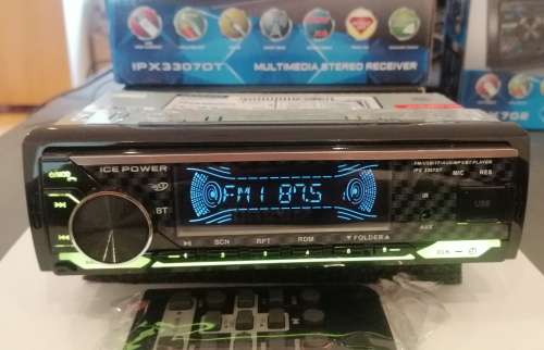 High Output ICE POWER Carbon Fiber Single Din Multimedia Head Unit