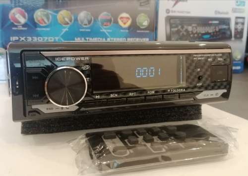 High Output ICE POWER Carbon Fiber Single Din Multimedia Head Unit