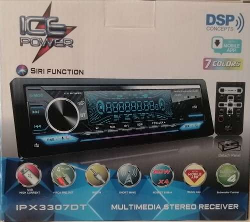 High Output ICE POWER Carbon Fiber Single Din Multimedia Head Unit