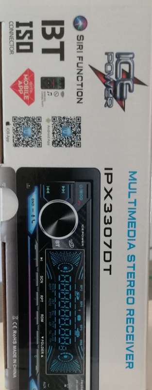 High Output ICE POWER Carbon Fiber Single Din Multimedia Head Unit