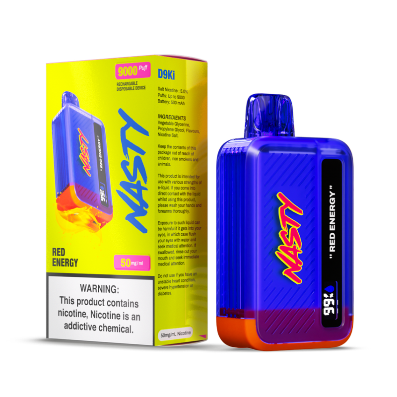 Nasty D9Ki Red Energy Box of 10