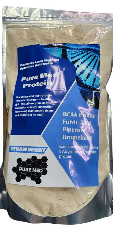 Pure Med isolated Protein Shake Strawberry 1kg