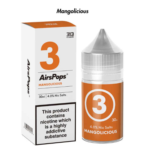 Airscream AirsPops Pro Starter Kit & 313 AirsPops E-Liquid 30ml 4% N/S Combo