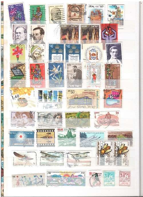 Stockbook with used Israel stamps