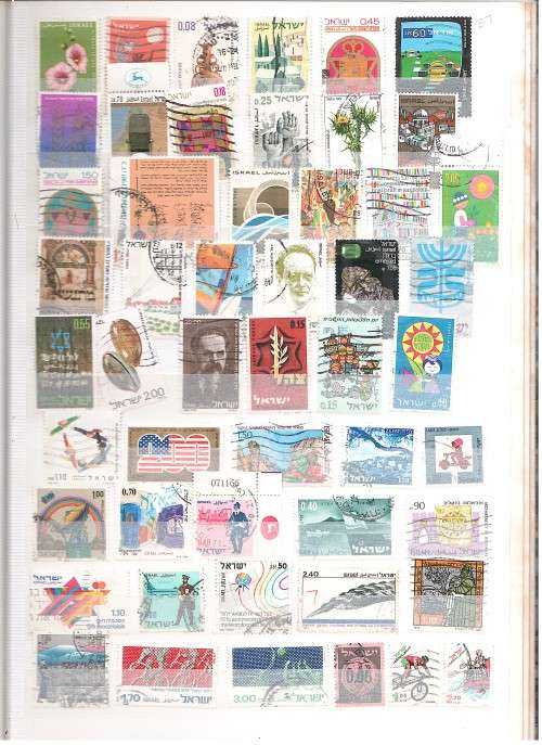 Stockbook with used Israel stamps