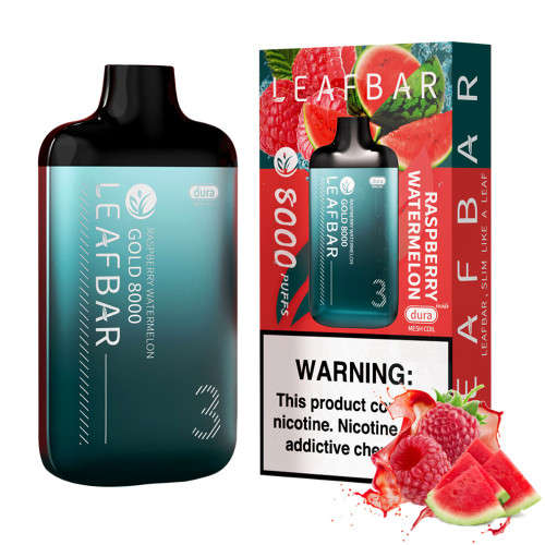 Leaf Bar Gold 8000 Puff Disposable Vape Device - Raspberry Watermelon 5%