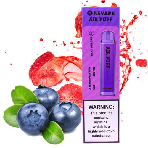 Asvape Air Puff 1000 Puff Disposable Vape Device - Blue Raspberry 5%