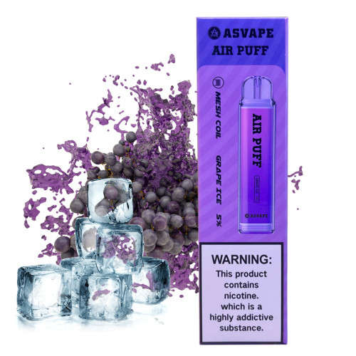 Asvape Air Puff 1000 Puff Disposable Vape Device - Grape Ice 5%