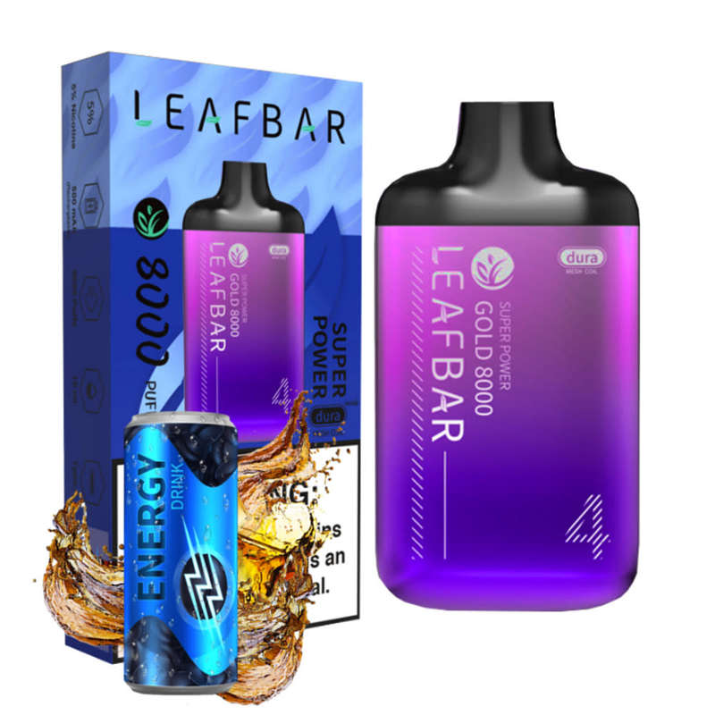 Leaf Bar Gold 8000 Puff Disposable Vape Device - Super Power 5%