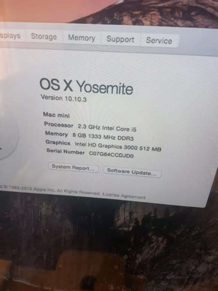 Core i5 Mac mini for sale 500gb HDD 8gb RAM