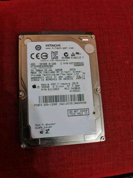 320gb SATA laptop hard drive