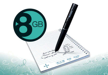 Echo SmartPen digitally capture and share audio and hand-written notes.
