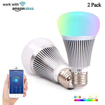 *Local Stock* 2 Pack B1 Dimmable E27 Smart WIFI LED RGB Color Light Bulb