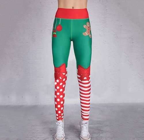Women`s High Waist Christmas Leggings