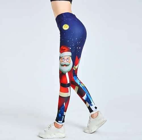 Women`s High Waist Christmas Leggings