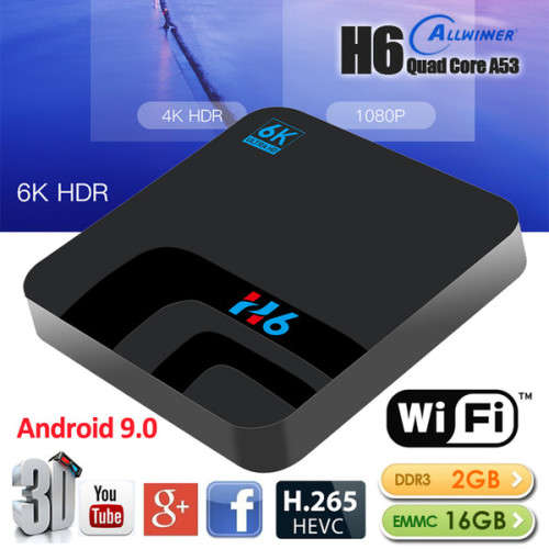 6K Android 9 TV H6 - Faster  4 Gig Ram / 32 Gig Storage