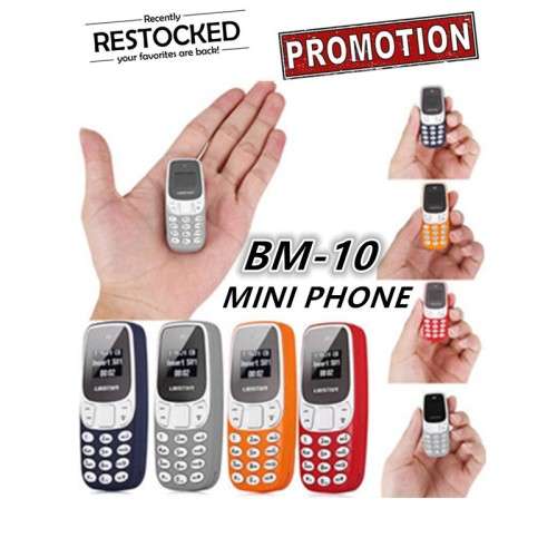 L8Star BM10 Worlds Smallest Phone  - Pink - Gold - Yellow -Orange