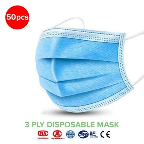 Three Ply Mask - Box of 50 Masks - WholeSale Pricing