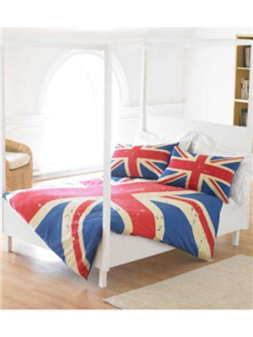 Vintage Union Jack Duvet Cover Set Double - IN STOCK