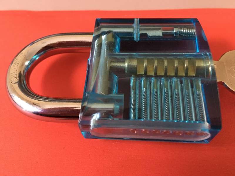 5 Piece Lock Pick Set + Transparent Practice Padlocks