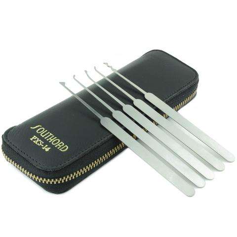 SouthOrd PXS-14 Lock Pick Set with Black Grips and Wallet (New Updated Handles)