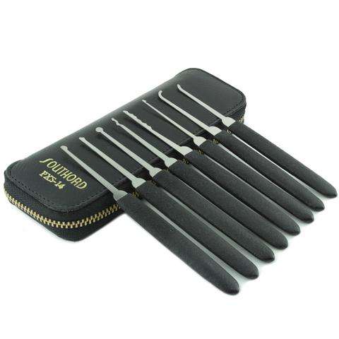 SouthOrd PXS-14 Lock Pick Set with Black Grips and Wallet (New Updated Handles)