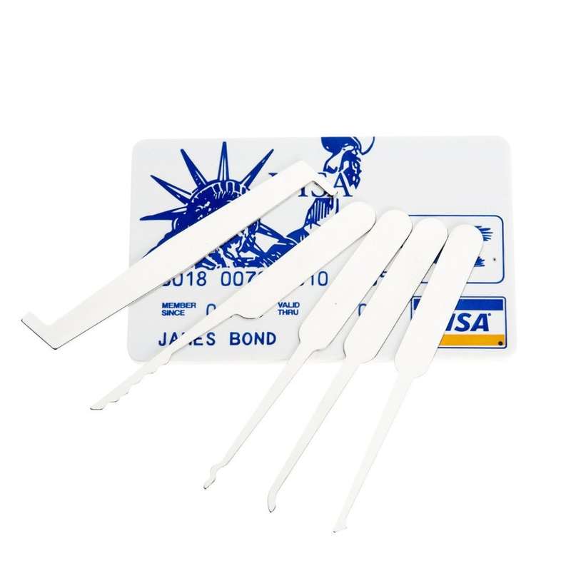 Credit Card Lock Pick with practice lock