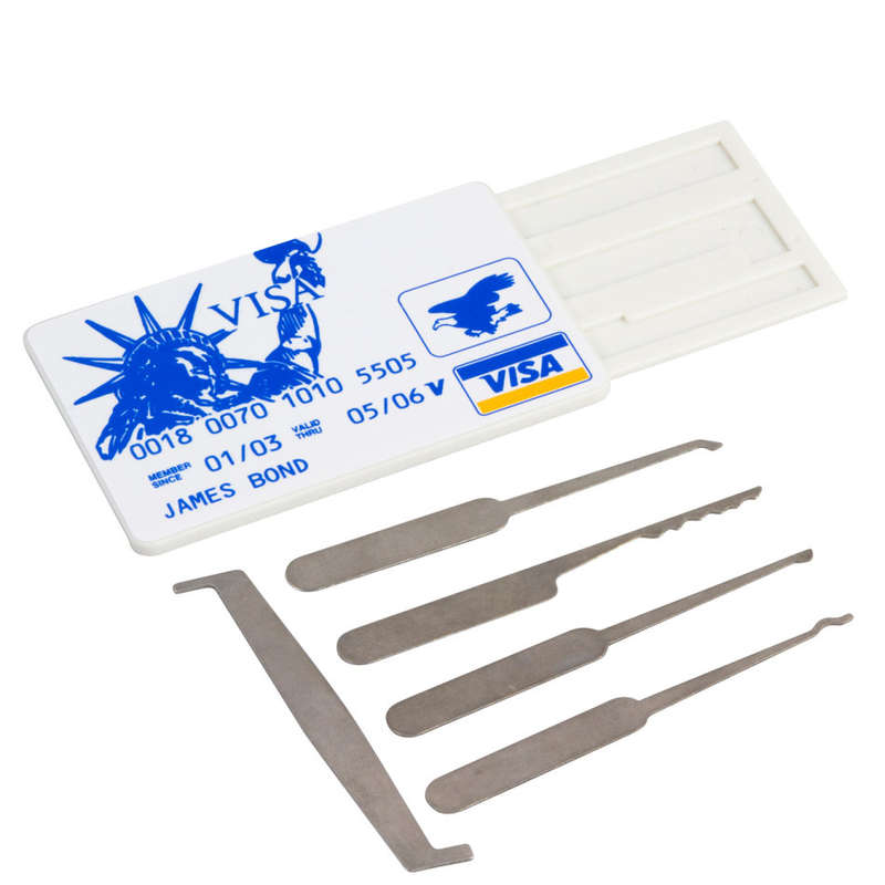 Credit Card Lock Pick with practice lock