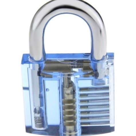 Transparent Practice Padlock - Clear