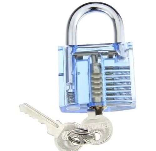 Transparent Practice Padlock - Clear