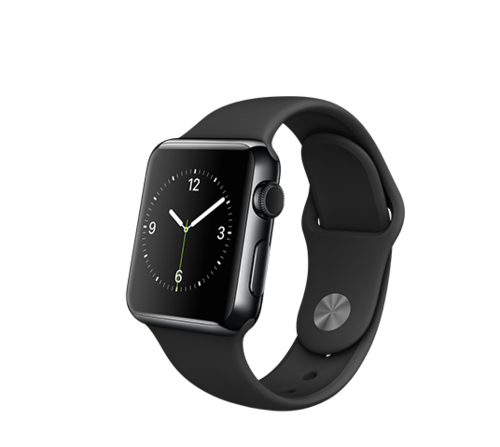 38mm Space Black Stainless Steel Case with Black Sport Band
