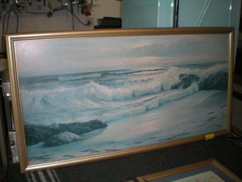 William Hoffman sea scape print 1300mm x 700mm nice frame