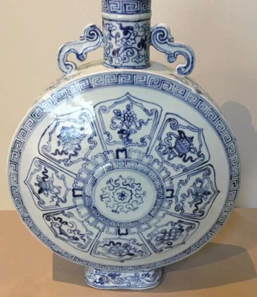 Very Large Antique Chinese Moon Flask