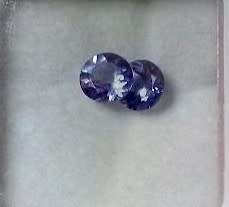 Certified GENUINE Natural TANZANITE-1.30ct BLUISH VIOLET (TCW) Tanzanite pair