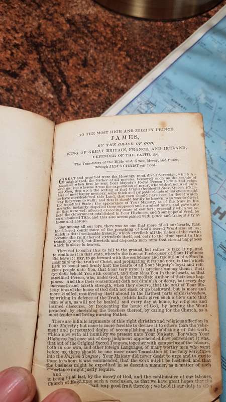 Bible 1862 KJV Pocket size Oxford print.