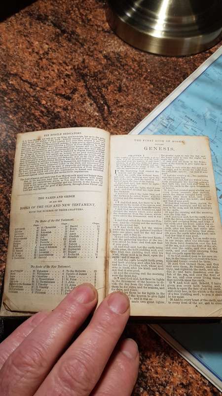 Bible 1862 KJV Pocket size Oxford print.