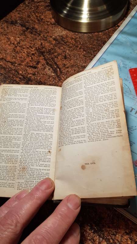 Bible 1862 KJV Pocket size Oxford print.