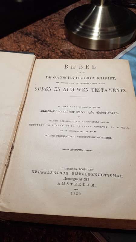 1930 Bible Dutch.
